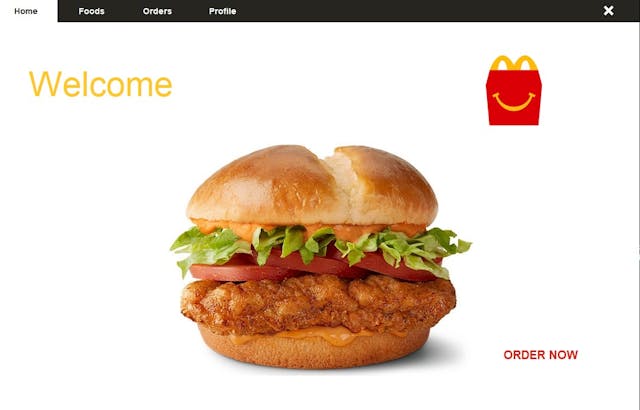 Fast Food Ordering System (GUI)